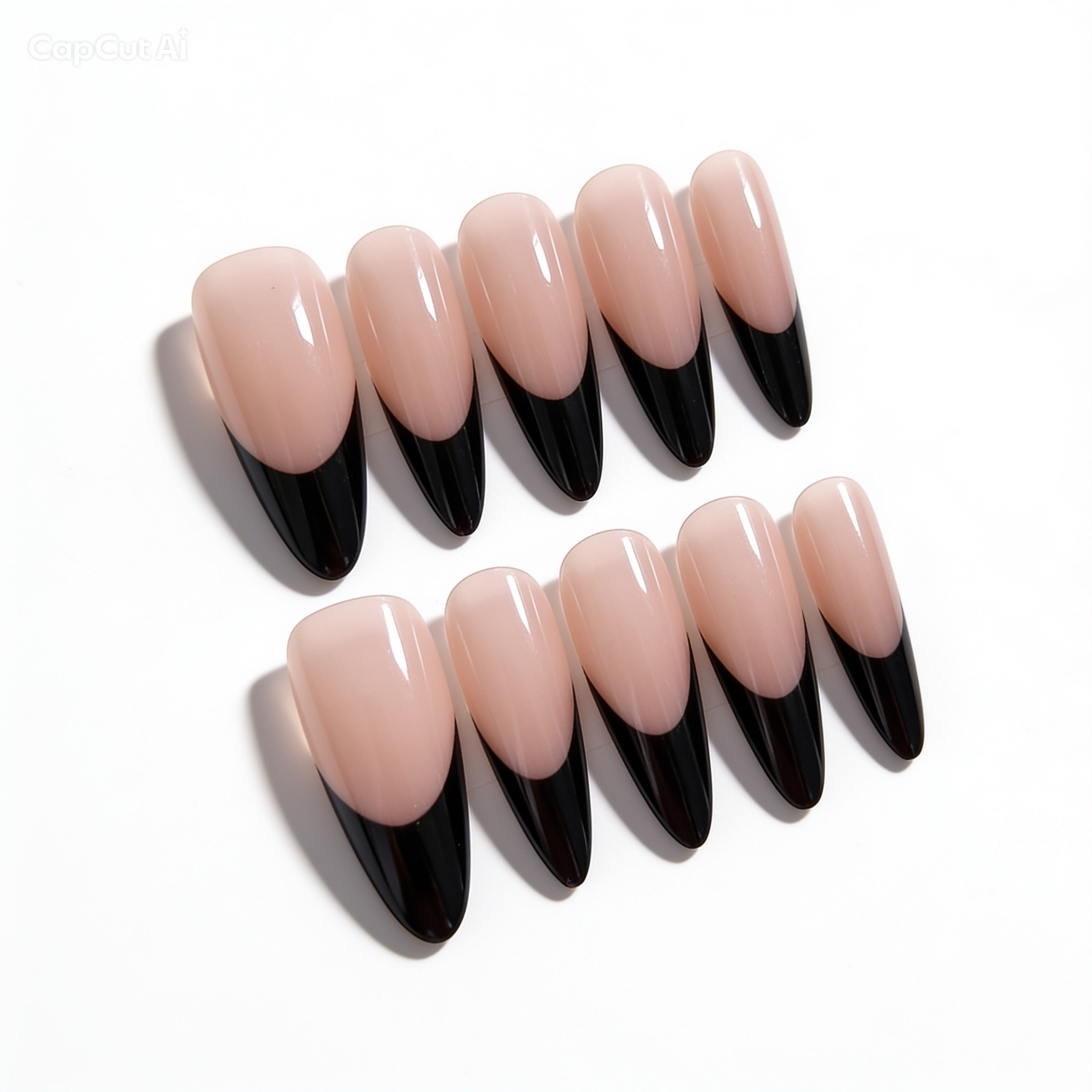 ✨ Classic French Almond Nail Set 4 Colours