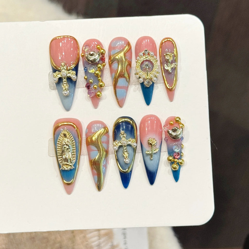 🦋 Royal Blue Luxe Nails