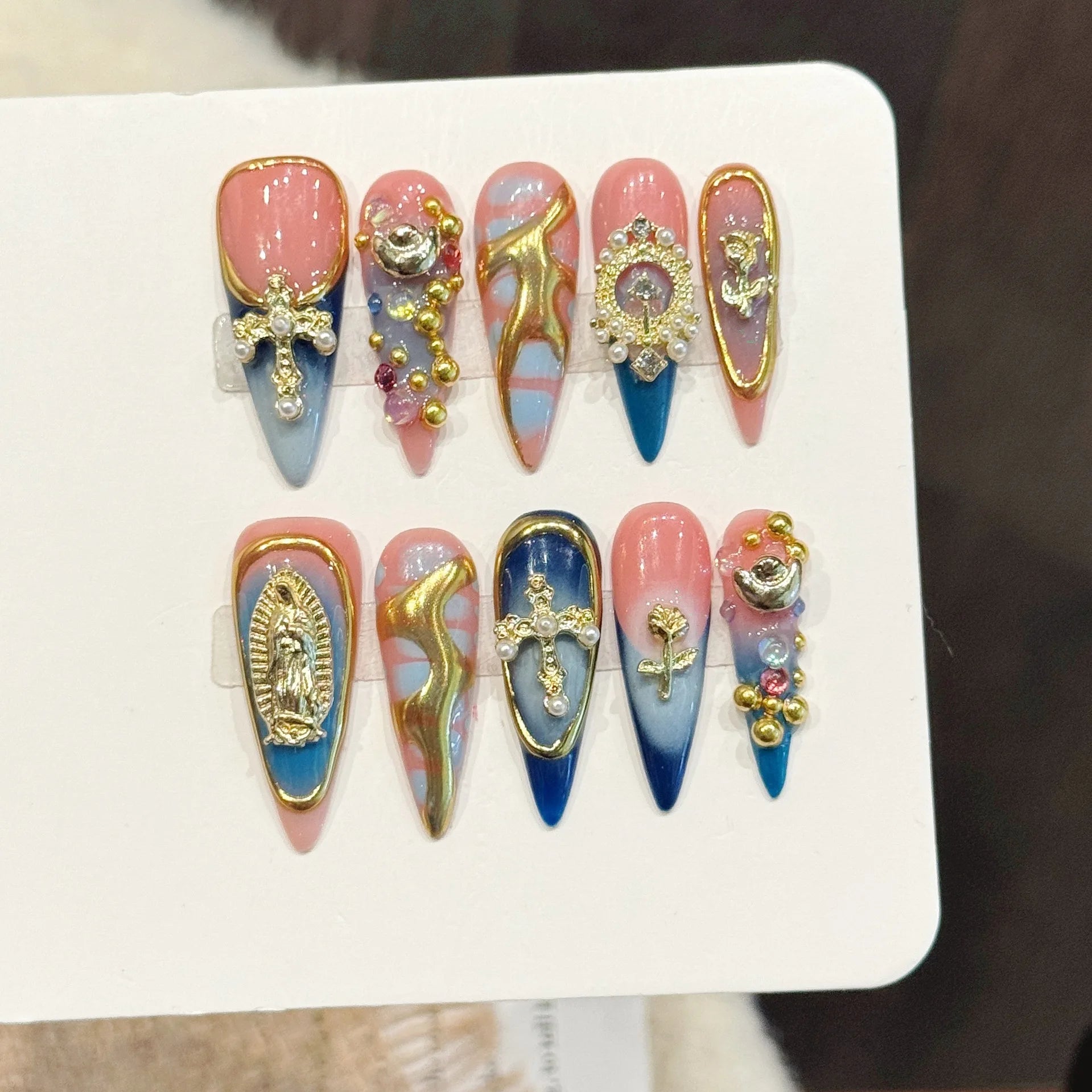 🦋 Royal Blue Luxe Nails