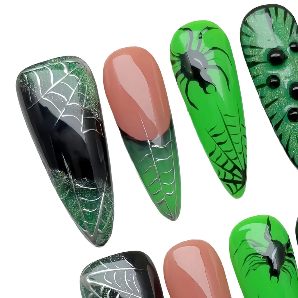 Venom Web Nails🕷️💚