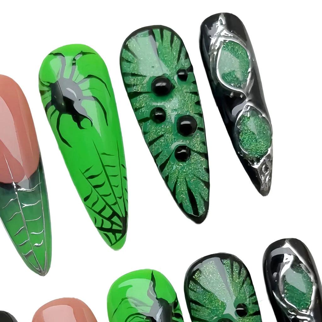 Venom Web Nails🕷️💚